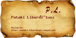 Pataki Liberátusz névjegykártya
